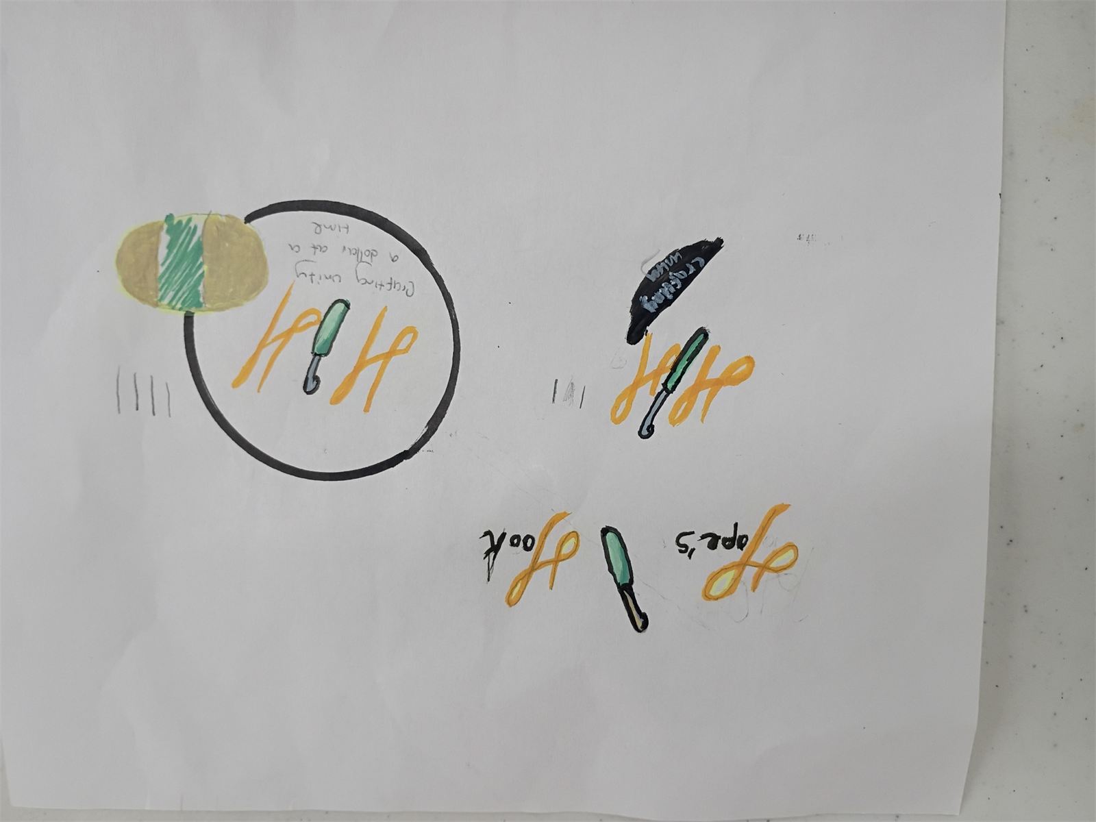 Founders sketching logos and brand ideas on paper